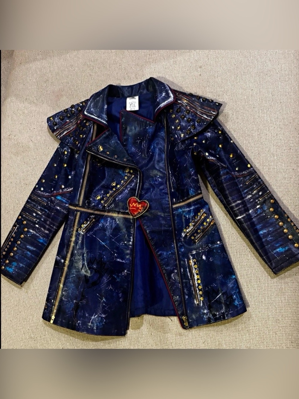 Disney Store Descendants Evie Jacket Girls 7/8 Faux Leather Costume